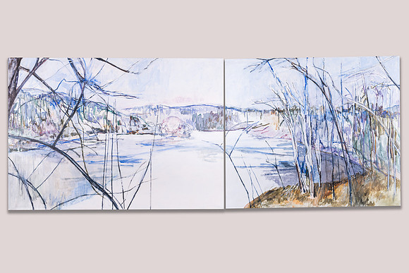 Potomac River Diptych (42x36) (52x36)