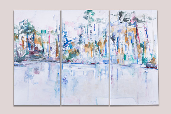 Shore & Float Triptych (20x40) 3 panels