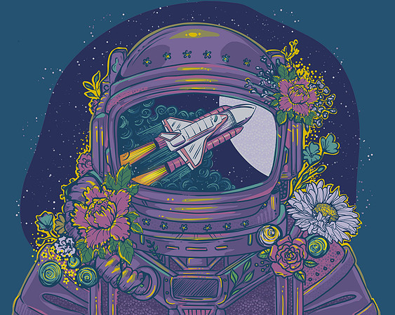 it's a blooming astronaut